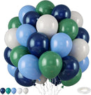 Navy Blue Dark Blue Green White Latex Balloons 12 Inch | 30PC — 1