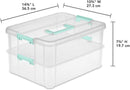 Sterilite Stack & Carry 2-Layer Handle Storage Box with Lids, 4-Pack — 3