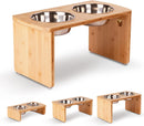 Elevated Dog Bowls, Bamboo Raised Dog Bowl Stand (10" Tall) — 1