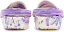 Crocs Kids Classic Watercolor Marbled Clog – Purple/Multi Glow — 7