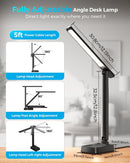 LED Desk Lamp with Power Strip, 3 AC Outlets, 4 USB Ports, Stepless Dimming — 4