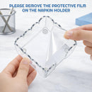 3x3 Inch Scalloped Acrylic Sticky Note Holder, Clear Cute Post It Note Dispenser, Notepad Holder with Wave Design, Thick Acrylic Desk Organizer for Office, Home, Dorm, Classroom — 2