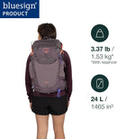 Osprey Mira Women's Hiking Backpack with Hydraulics Reservoir - Hydration Pack with Water Bladder | Graphite Purple | 24l — 2