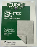 CURAD Sterile Nonstick Pads 3" x 4", Not Made from Natural Rubber Latex, Pack of 12 — 1