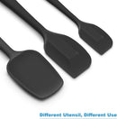 3-Piece Silicone Spatula Set, 600°F Heat Resistant, Black — 3