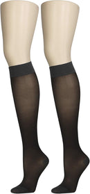 Truform Sheer Compression Stockings, 15-20 mmHg, Women's Knee High Length, 20 Denier, Charcoal, 2X-Large | 2X-Large (1 Pair) — 6