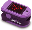 Zacurate Pro Series 500DL Fingertip Pulse Oximeter Blood Oxygen Saturation Monitor with Silicone Cover, Batteries and Lanyard (Mystic Purple) — 1