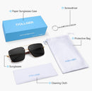 Dollger Square Aviator Sunglasses for Men and Women Fashion Metal Vintage Gradient Shades Sunglasses UV400 Protection | B:black | 60 Millimeters — 7
