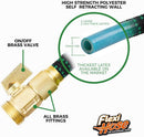 Flexi Hose with 8 Function Nozzle, 50FT - Lightweight Expandable Garden Hose, No-Kink Flexibility, 3/4 Inch Solid Brass Fittings and Double Latex Core - Black and Green — 4