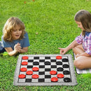 QuadPro 3 in 1 Giant Checkers Board Game & Tic Tac Toe Game Set