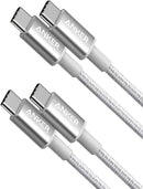 Anker USB C to USB C Cable, 60W Fast Charging Cable(2-Pack, 3.3 ft, Silver) 1
