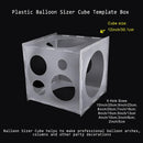 Auihiay 2-10 Inch Collapsible Plastic Balloon Sizer Box Cube, Balloon Sizer | White | 9 Holes — 4