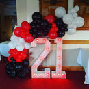 Red and Black White Balloon Arch Kit, 140Pcs Red Black White with Stars Balloon Garland kit, Different Size Balloons for Birthday Graduation Racing Car Poker Card Anniversary Party Decorations — 4