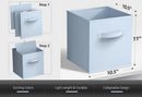 Sorbus Fabric Storage Cubes, 6-Pack Foldable Bins (11 Inch, Pastel Blue) — 3