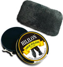 Black Shoe Polish for Leather Shoes and Boots, 50ml Shoe Wax with Wool Polishing Cloth — 1