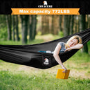 Covacure Camping Hammock, 772 lbs Capacity Double Hammock - Black — 2