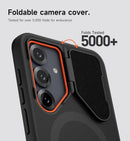 SURITCH for Samsung Galaxy S25 FE Phone Case, Magnetic Protective Cover with Camera Cover & Adjustable Metal Kickstand for Galaxy S25 FE (2025)-Black — 4