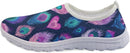 Daily Low Top Slip On Floral Print Sneaker Breath Mesh Insole Shock Absorb Thick Outsole Relax Leisure Shoe - Peacock‑a — 7