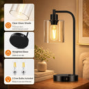 Industrial Touch Control Table Lamps Set of 2 - Black Bedside Lamps with 2 USB Ports and AC Outlet, 3-Way Dimmable… — 5