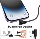 iPhone Charger 1ft 90 Degree MFi Certified Short Lightning Cable 2-Pack 2