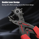 Diyife Leather Hole Puncher, Full Set Punch Tool Kits for Belts, Leather | Red — 3