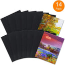 CONDA Black Canvases for Painting, Canvas Panels 8x10 inch, Pack of 14, 100% Cotton Acid-Free, 8 oz Gesso-Primed, Art Boards for Oil & Acrylic Painting | 8"x10" — 2