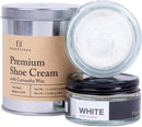 FootFitter Premium Shoe Cream Polish with Carnauba Wax (Made in USA) 1.5 oz | White (2 Pack) — 1