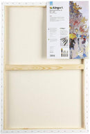 KINGART Stretched White Canvas Set – Rectangle, 24x36 Inch, 2-Pack – 100% Cotton, Triple Gesso Primed – 5/8" Profile Back-Stapled Artist Boards for Acrylic, Oil, Pouring, & Mixed Media Painting | 24" x 36" — 2