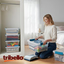Tribello Clear Plastic Storage Bins with Lids Stackable Storage Bins (15 Quart) — 5