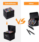Dabo&Shobo 80 Color Alcohol Marker Pens, Bright Permanent Markers For Coloring, Markers For Adults Coloring Book, Wide Chisel and Fine Tip, Dual Tip Design, Equipped with Black Suitcase — 3