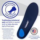 PowerStep ProTech Met Full Length Orthotics - Medical Grade Shoe Insoles for Plantar Fasciitis + Metatarsal Foot Pain - Rigid Arch Support & Maximum Cushioning - Made in USA (M 12-13) 3