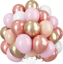 Rose Gold Balloons, 60Pcs Boho Wedding Bridal Shower Princess Party Balloon | Rose Gold Pink — 1