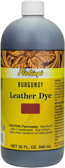 Fiebing's Leather Dye - Burgundy - Alcohol Based Permanent Leather Dye - 32 oz — 1