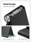 UGREEN Tablet Stand Holder Adjustable Portable Desktop Dock Office Compatible with iPad Pro 11 9.7 10.5 Air Mini 5 4 3 2 iPhone 17 16 15 14 13 12 Black photo 4