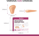 Welnove Metatarsal Pads for Women Men - 4 Pairs Leather Ball-of-Foot Cushions for Forefoot Support - Soft Ball of Foot Pads for Pain Relief, Metatarsalgia, Morton's Neuroma, Fit for High Heels, Shoes 6