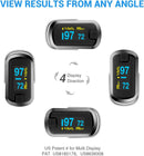 mibest OLED Finger Pulse Oximeter, O2 Meter, Dual Color White/Black — 3