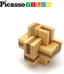 PicassoTiles 8 Styles Interlocking Sensory Toys Wooden Burr Cube, Ball and Barrels Logic Skill Genius Puzzle Brain Teaser Games & Intellectual 3D Assembling Educational Toy Set for Kids & Adults PTP08 — 4