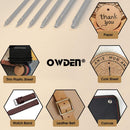 OWDEN Professional 6Pcs Leather Hollow Punch Set, 1.0-5.0mm,Slim Style. — 6