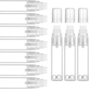 10 Pack Refillable Paint Pens Empty – Large 16mm/0.63” Jumbo Tip, Translucent Plastic Body, Easy-Fill Design for Acrylic, Leather Dye — 1