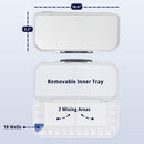 Mr. Pen- Airtight Watercolor Palette with Lid, 18 Wells & 2 Mixing Areas | White | 1 Pack — 2