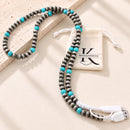 Stylish [Apple MFi Certified] Beaded Phone Charger Cable Metallic Colors USB Cable 2 in1 USB-C Charging Cord for Smartphones 3.3ft (Charcoal) 5