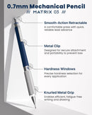 STAGEEK 0.7mm Mechanical Pencil, Drawing Pencil, with Eraser, 60 HB Leads | Blue — 2