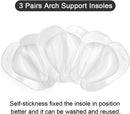 Dr. Foot's Arch Support Shoe Insoles for Flat Feet, Gel Arch Inserts for Plantar Fasciitis, Adhesive Arch Pad for Relieve Pressure and Feet Pain- 3 Pairs (Clear, 3 Count (Pack of 1)) — 2