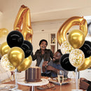 TONIFUL 4 Set Black Gold Balloon Stand Balloon Centerpieces for Table | 4 Set Balloon Stand — 6