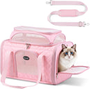 CarryTip Airline Approved Cat Carrier with Expandable Top, 17x11x9.5 in, Pink