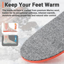 riemot Merino Wool Warm Insoles for Men,Winter Boot Insert Gray US12/ EU45 — 4