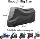 Motorcycle Cover Waterproof, Outdoor Motorbike Cover with Lock-Holes, All…