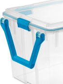 Sterilite 120 Qt Wheeled Gasket Box, Stackable Storage Bin with Latching Lid, Handle and Tight Seal, Plastic Container with Clear Base and Lid, 1-Pack — 8