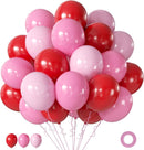 Pink Red Balloons Valentines Balloons 60pcs 12 Inch Red and Pink Latex Balloon for Birthday Valentines Bridal Shower Anniversary Party Decorations | Red Pink — 1