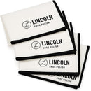 Lincoln Shoe Polish 4-Pack Shoe Shine Cloths – Heavyweight 14×14 Premium Cotton Polish & Buffing Cloth for Shoes, Leather, Boots – Reusable, Stitched Edges for Mirror Finish — 1
